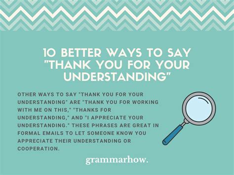 another way to say better understanding.